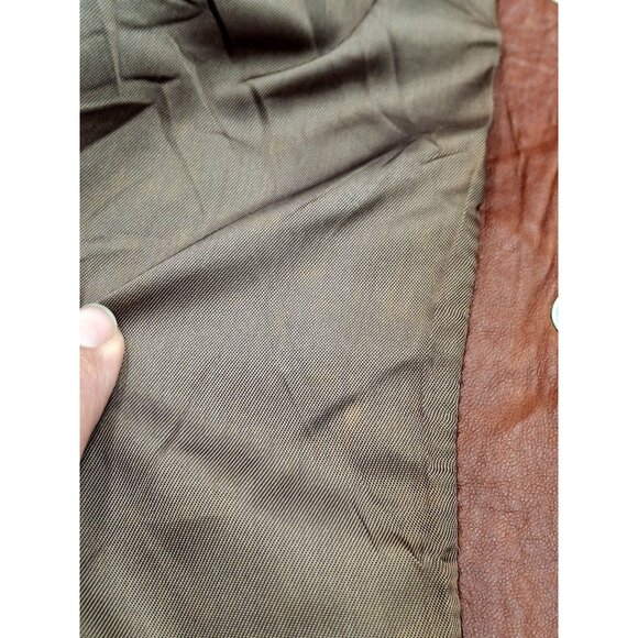 Vtg Distress kids Genuine Brown Leather Western Vest - Picture 12 of 16